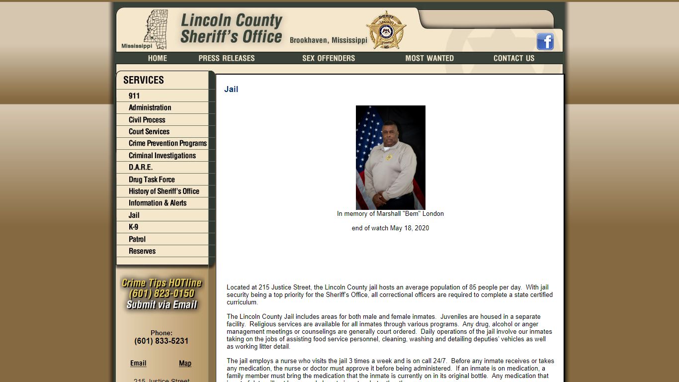 Jail - Lincoln County Sheriff's Office